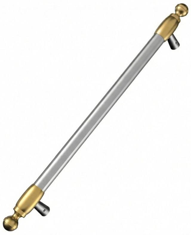 Bertazzoni Heritage Series Stainless Steel Dishwasher Handle Kit with Gold Finials-0