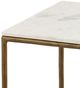 Dovetail Furniture Perujia White Side Table with Antique Brass Base-2