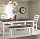 Intercon Kona Gray/White Dining Bench-1