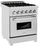 ZLINE 24" Satin Stainless Steel Pro Style Dual Fuel Range-4