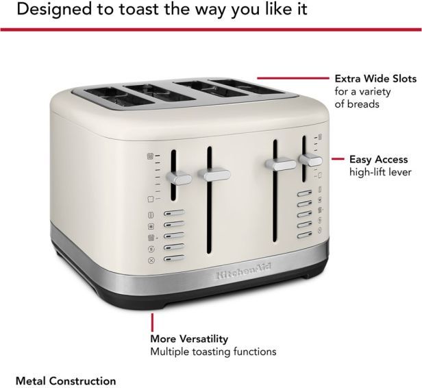 KitchenAid® 4 Silce Porcelain White Toaster -3