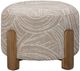 Bassett Mirror Willow Khaki Swirl Accent Ottoman-1