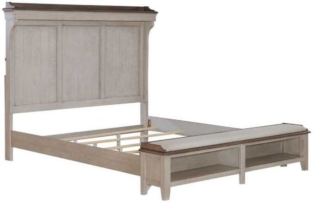 Liberty Furniture Ivy Hollow 5-Piece Dusty Taupe/Weathered Linen King Mantle Storage Bedroom Set-2