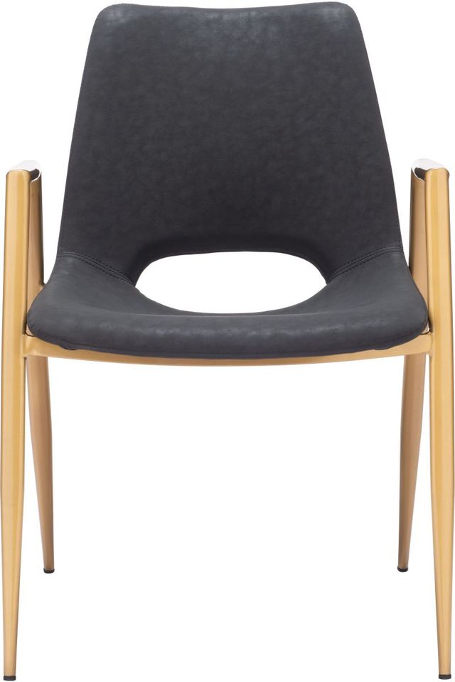 Zuo® Modern Desi Black/Gold Dining Chair-2