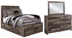 Benchcraft® Derekson 3-Piece Multi Gray Full Panel Storage Bed Set