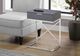 Monarch Specialties Inc. Grey 24"H Drawer Accent Table with Chrome Metal Base-2