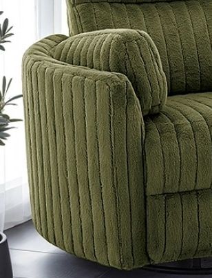 Furniture of America® Belper Olive Green Power Glider Recliner with Swivel-2