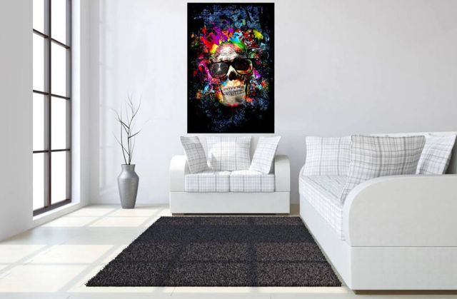 Classy Art Color Me Skull Wall Art-3