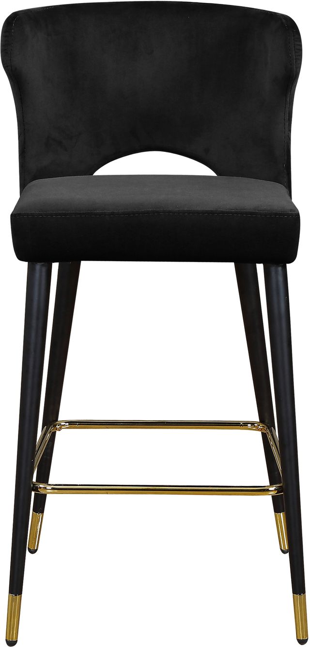 Meridian Furniture Kelly Black Velvet Counter Stool-2