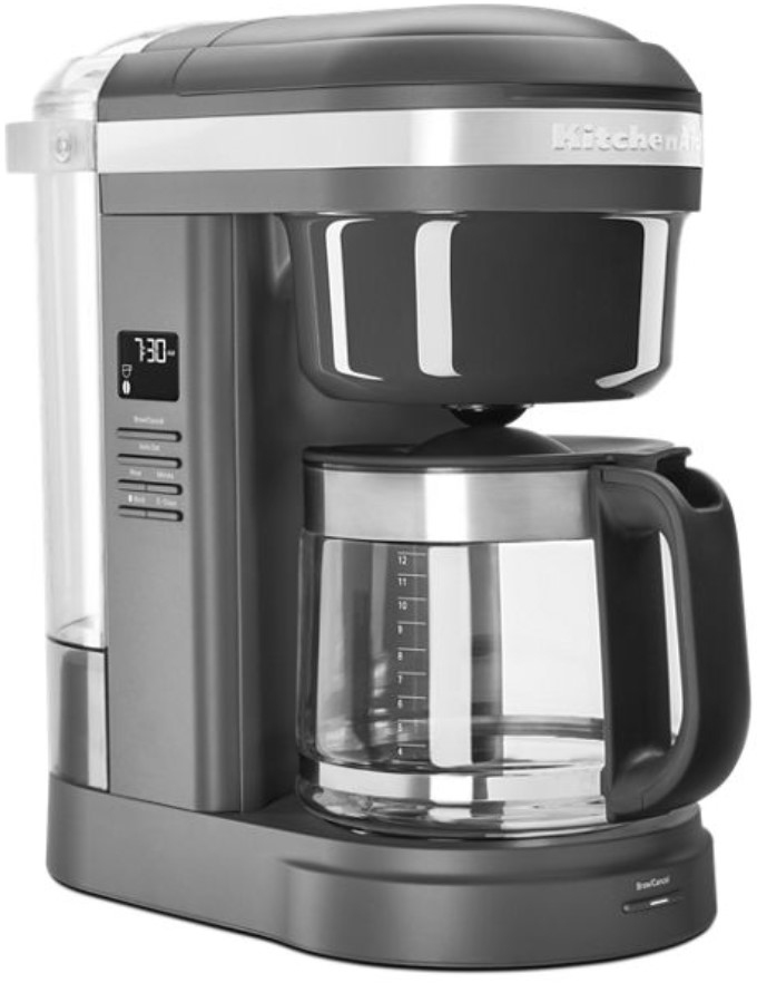 KitchenAid 12 Cup Matte Charcoal Gray Drip Coffee Maker Warren s Modern Appliance Woodward OK