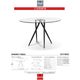 Korson Furniture Carmen Glass Top Dining Table with Black Metal Legs-1