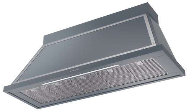 Ilve® Nostalgie II Noblesse 60'' Blue Gray Wall Mounted Range Hood with Chrome Trim-1
