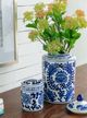 A & B Home Aline Blue/White Lidded Jar-5