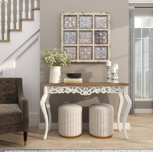 Deco Marche White Scroll Wall Decor-4