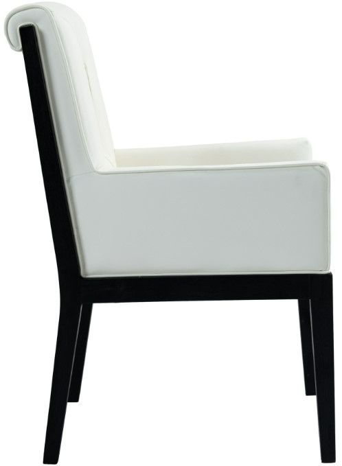 Meridian Furniture Gwendolyn Cream/Black Vegan Leather Dining Chair-2