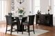 Homelegance® Daisy Glass Top Square Counter Height Dining Table with Espresso Base -1