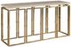Century® Grand Tour Furniture Links Crystal Stone Top Console Table with Antique Brass Base-0