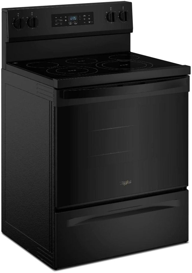 Whirlpool® 30" Black Freestanding Electric Range with Air Cooking Technology-3