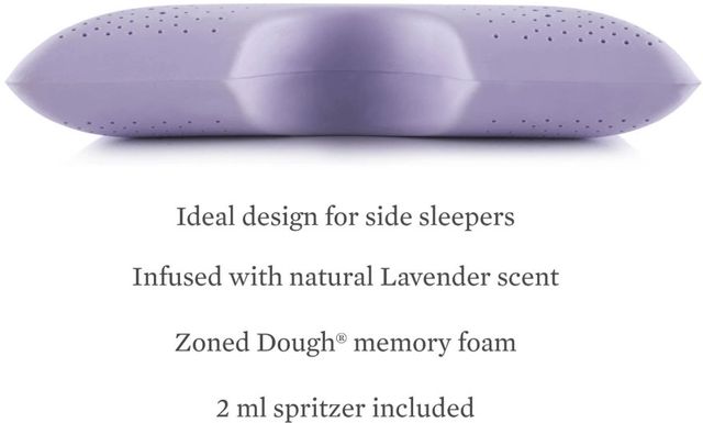Malouf® Z® Shoulder Zoned Dough® Lavender Memory Foam King Pillow-4