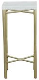 Fairfield® Libby Langdon Mangold White Drink Table with Champagne Base-1
