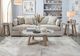Sunny Designs™ Rowan Light Gray Round Coffee Table Warm Wheat Base-1