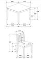 Coaster® Parkwood 5-Piece Charcoal Dining Set-4