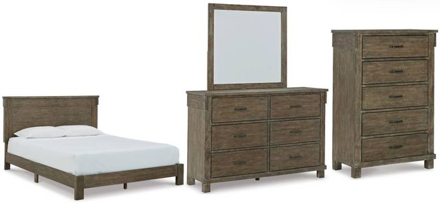 Signature Design by Ashley® Shamryn 4-Piece Grayish Brown Queen Panel Bed Set-0