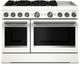 KitchenAid® 48” White Pro-Style Dual Fuel Gas Range with Griddle-3