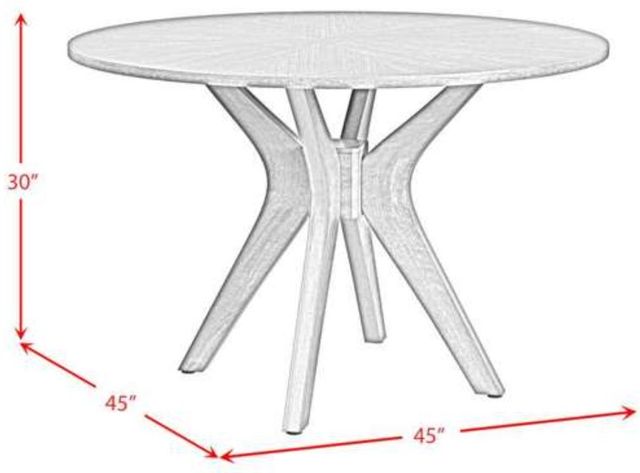 Elements International Santa Barbara Walnut Round Dining Table-2