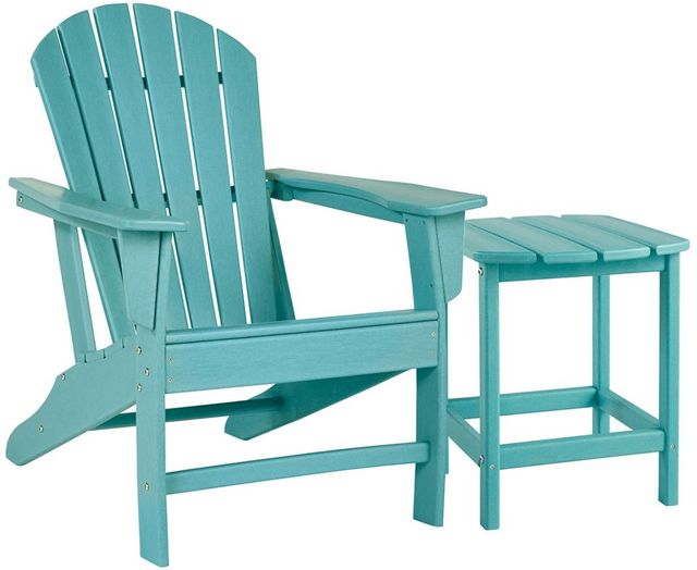 Signature Design by Ashley® Sundown 2-Piece Turquoise Outdoor Seating Chair Set-0