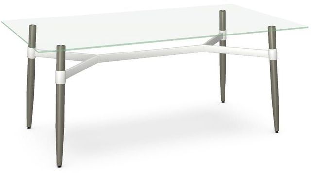 Amisco Customizable Link 72" Clear Glass Rectangular Table-0