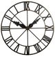 A & B Home Gustav Black/Gold Oversized Wall Clock-2