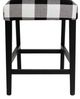 Nest Home Collections Sasha Matt Black/White Gingham Counter Stool-1