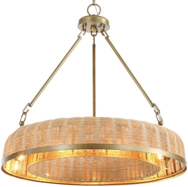 Uttermost® Ladakh Brass/Brown 9-Light Pendant-4
