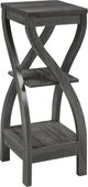Brassex Inc. Distressed Grey Accent Table with Twisted Frame-0