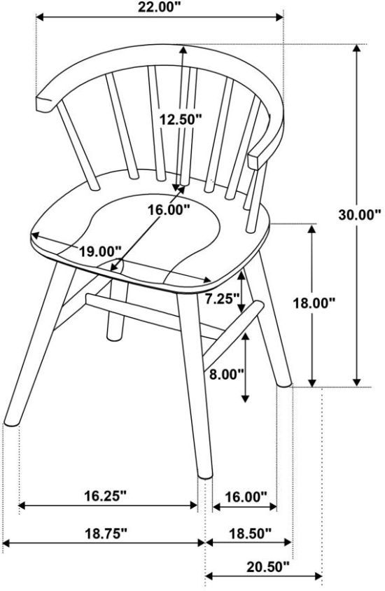 Coaster® Jeffries 2-Piece Walnut Dining Side Chair Set-2