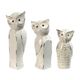 A & B Home 3-Piece Off-White Owl Set-0
