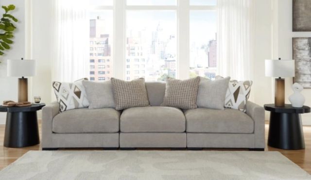 Benchcraft® Aslan Court 3-Piece Pebble Small Spaced Sectional -1