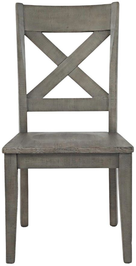Jofran Inc. Outer Banks Driftwood X-Back Dining Side Chair-2