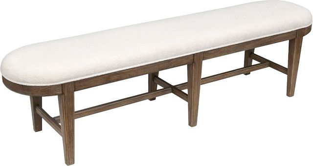 Magnussen Home® Westbourne Dark Umber Bench with Upholstered Seat-3
