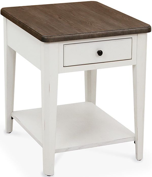 Peters-Revington™ Casual Choices™ Light Gray End Table with White Base-0