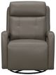 BarcaLounger® Gilbert Lynn Smokey Gray Leather Power Swivel Glider Recliner-3