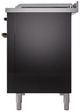 Ilve® Nostalgie II Series 48" Glossy Black Pro Style Dual Fuel Range-2