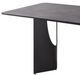 Armen Living Zoey Gray Glass Dining Table with Black Base-4