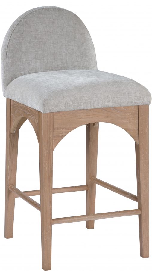 Meridian Furniture Waldorf Gray/Natural Counter Stool-0