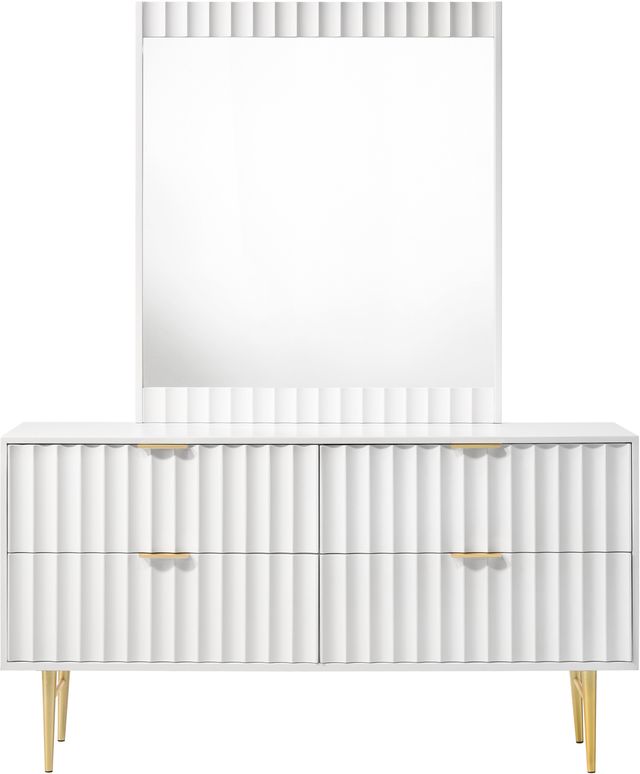 Meridian Furniture Modernist White Gloss Dresser-3