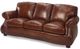 USA Premium Leather Furniture 9055 Brandy Gator All Leather Sofa-1