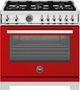Bertazzoni Professional Series 36" Rosso Pro Style Dual Fuel Range-0