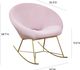 TOV Furniture by TOV Slashed Blush Nolan Velvet Rocking Chair-4