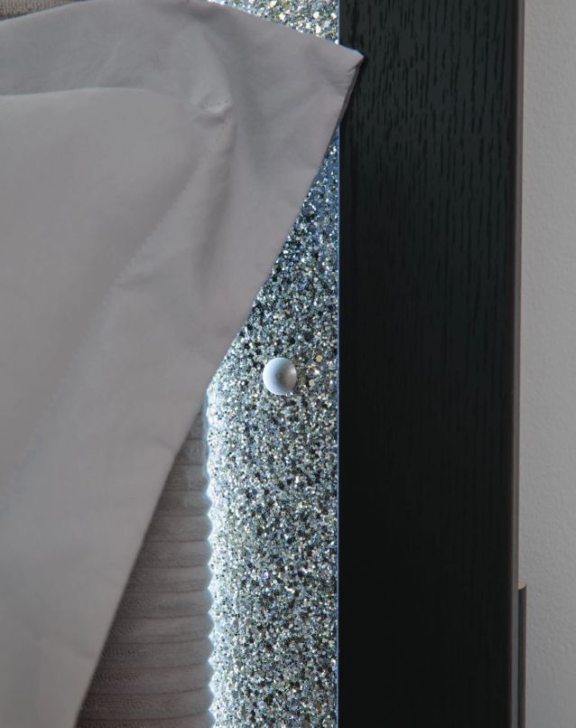 Signature Design by Ashley® Raechalla Black/Gray Youth Twin Upholstered Panel Headboard-2